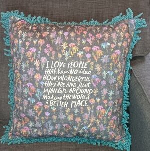 Natural Life Pillow Hippie 20x20 NWOT